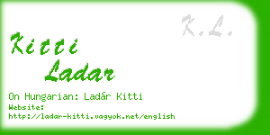 kitti ladar business card