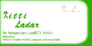 kitti ladar business card